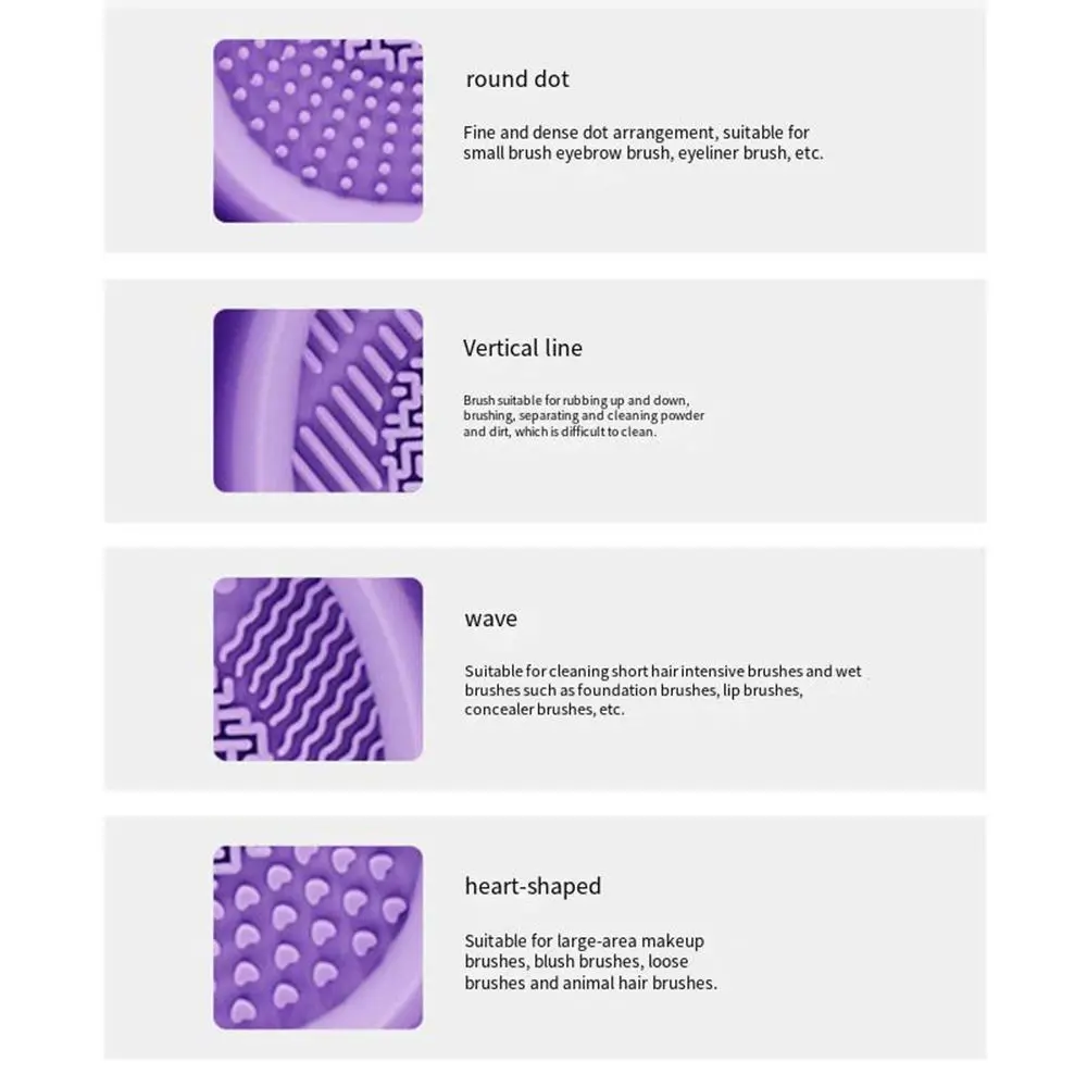 Spazzole per trucco multifunzionali alla moda Ciotola per pulizia Tappetino per pulizia in silicone pieghevole Strumento per il lavaggio cosmetico da donna
