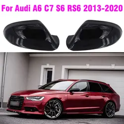 Car Mirror Cover For Audi A6 C7 S6 RS6 2013 2014 2015 2016 2017 2018 2019 2020  Rearview Mirror Cover Protection Cap Car Styling