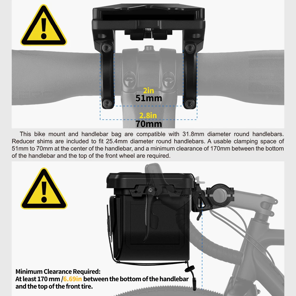 Rhinowalk Bike Handlebar Bag Space Station Quick Release Front Bag Accessories For BKJ0951 Bike Accessories
