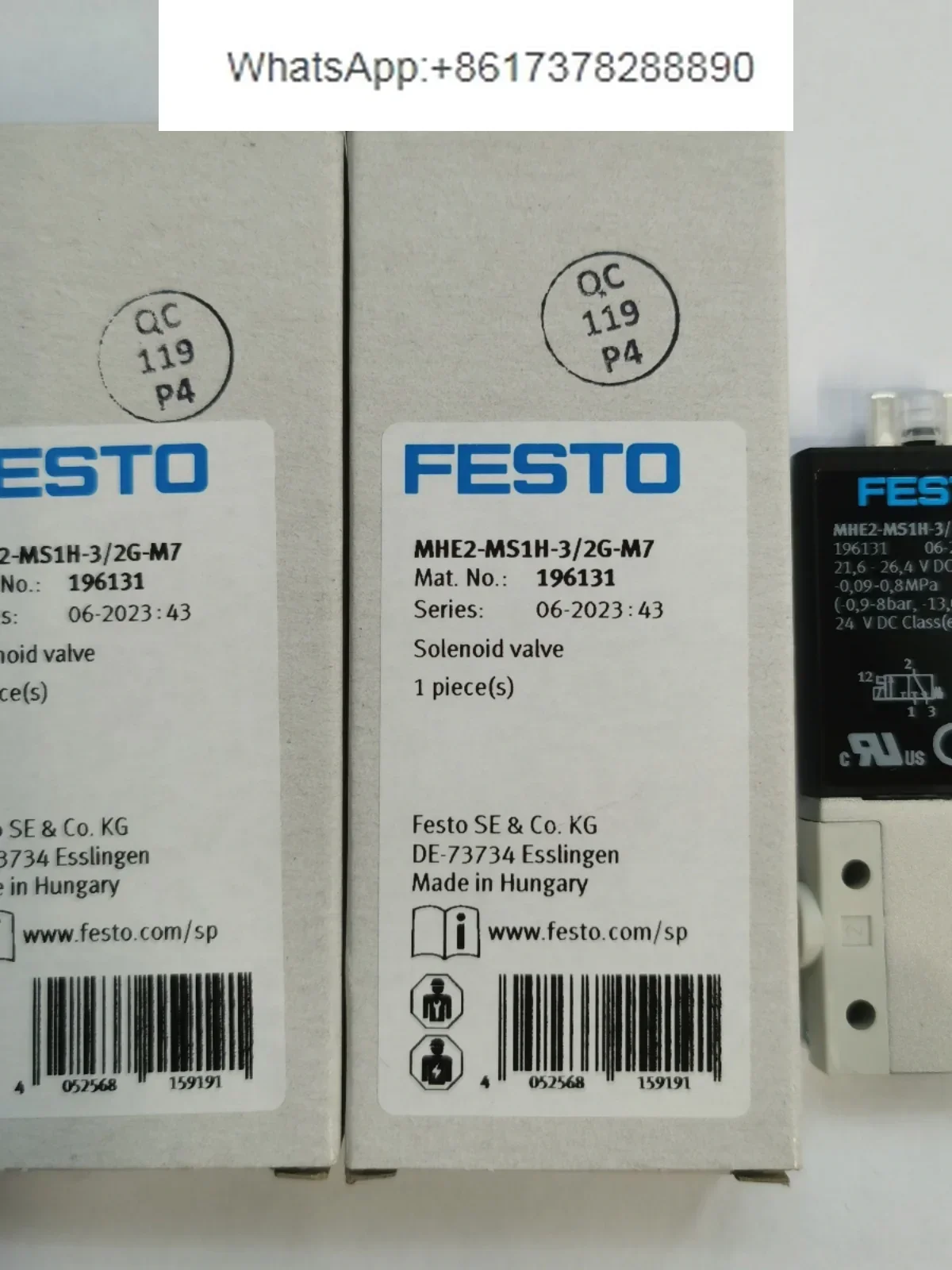 

Электромагнитный клапан FESTO MHE2-MS1H 196151 196131 196135 196133 525113