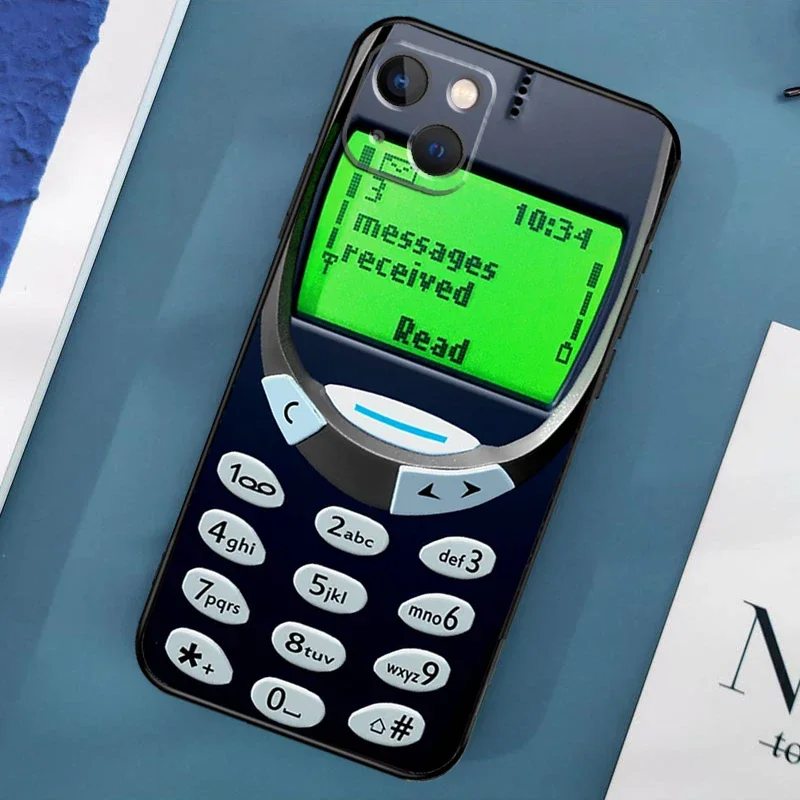 Retro Handyhülle mit Muster für iPhone 17 16 15 11 12 14 13 Pro Max Mini X XS XR 7 Plus 16E Air Stoßfeste Silikonhülle – Detail 5