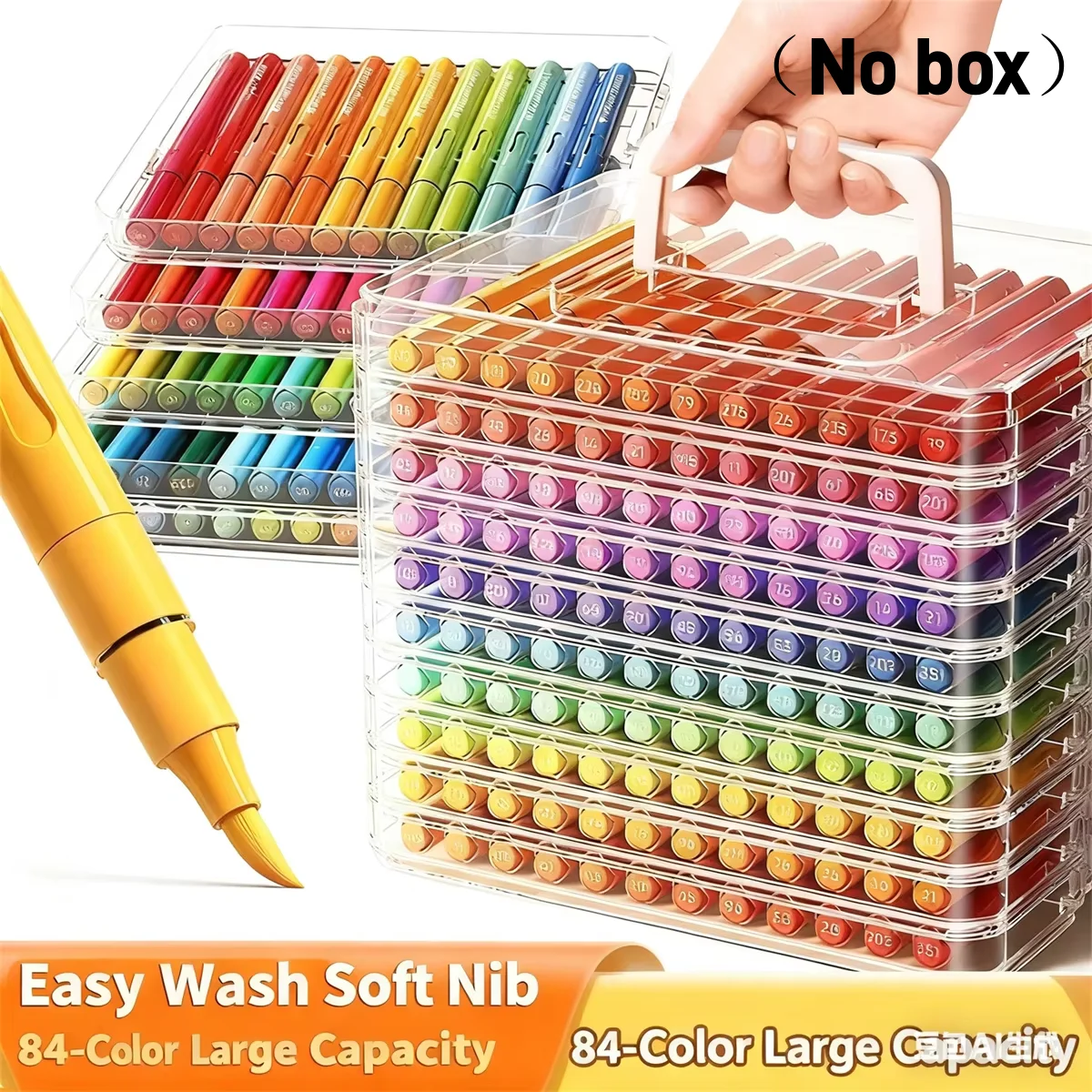 

12/24/48/60/84 colors Acrylic Paint Markers,Soft Brush Student Graffiti Painting Pens ,Festival Gift DIY Art Markers（No box）