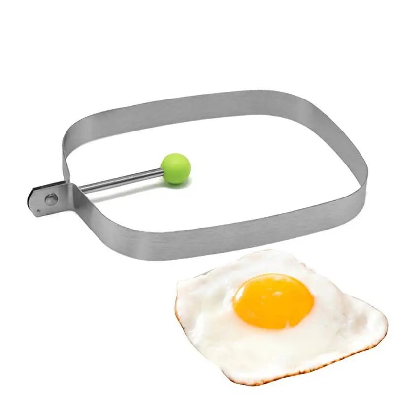 Fried Egg Cooking Mold Non-Stick Stainless Steel Rectangle Pancake Egg Cooking Shaper for Breakfast Omelette Mold Egg Tools