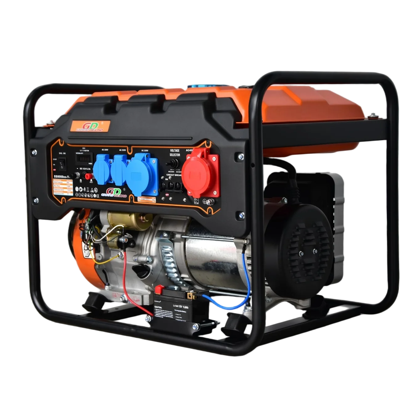 

Портативный малогабаритный генератор EG8000es-T-A для домашнего использования, 8000 Вт, бесшумный, с электрозапуском, резервный источник питания