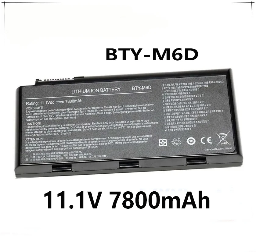 BTY-M6D 11.1V 7800mAh Laptop Battery For MSI GT783H GX660 GX660DX GX70H GX780R GT70 GT760 GT60 GT660