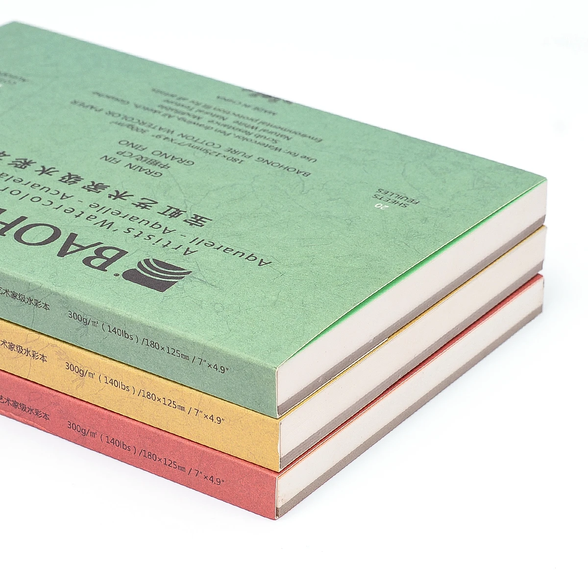 BAOHONG Artist Watercolor Paper Cotton 100% 20 Sheets Watercolor Paint...