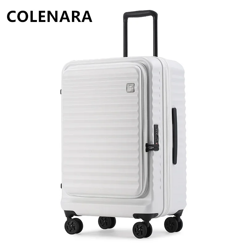 Imagem -02 - Colenara-bagagem de Cabine com Grande Capacidade Trolley Case 20 Front Opening Laptop Boarding Case 24 Carry on Travel Suitcase 28