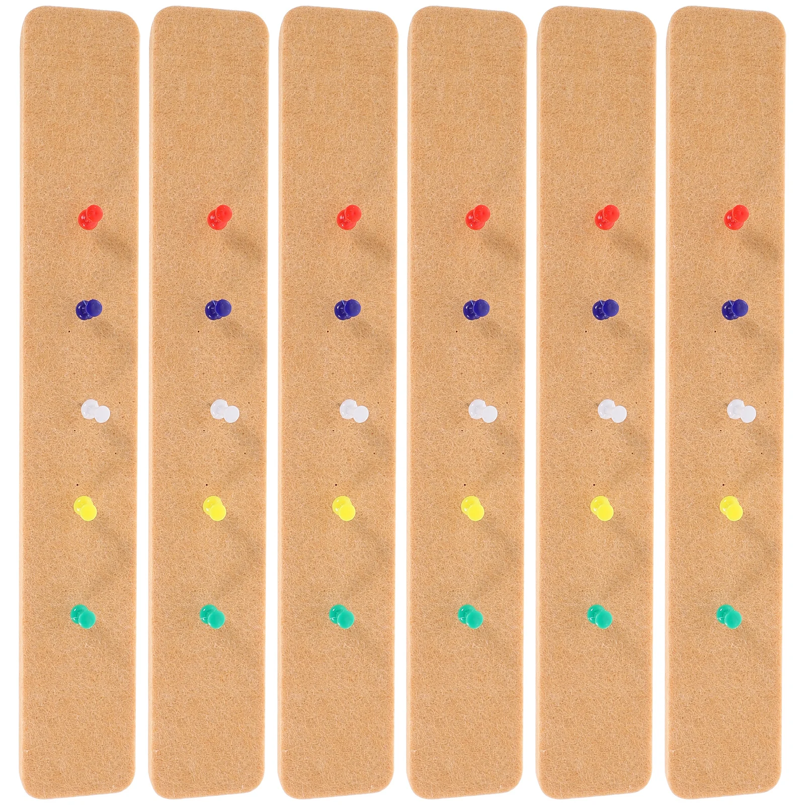 6 قطعة شرائط لوحة دبوس اللباد لوحة إعلانات صغيرة للجدار دبابيس تثبيت قوية حماية الجدار تصميم بسيط هدية مكتب جاهز