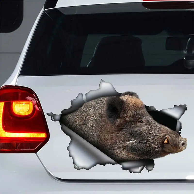 

Wild hog Animal Car Sticker Waterproof Vinyl Decal on Bumper Rear Window Laptop Self-adhesive Decal For Car Accessories SH298