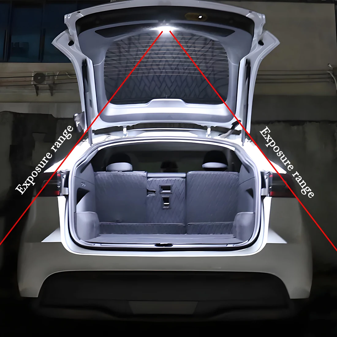 70 LED Car Rear Trunk Lights 3-Color For Tesla Model Y 2021 2022 2023 2024 Interior Luggage Connector Tail Boot Lamp Accessories