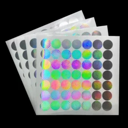 100pcs 20mm round 3D tamper-proof tear invalid disposable seal Silver safety original seal label Hologram sticker