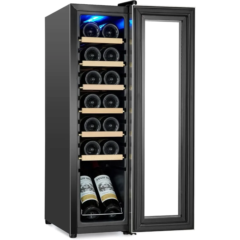 Wine Refrigerator with Adjustable Temp Control , Adjustable Wine Shelves and Low Noise & Energy Saving, Freestanding Wine Cooler аскона подушка temp control roll l