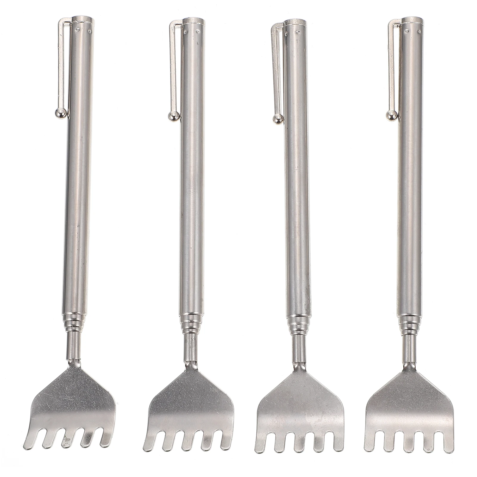 

4 Pcs Massager Stretch Tickle Retractable Metal Back Scratcher Tool for Men Tools Portable Telescoping Scratchers