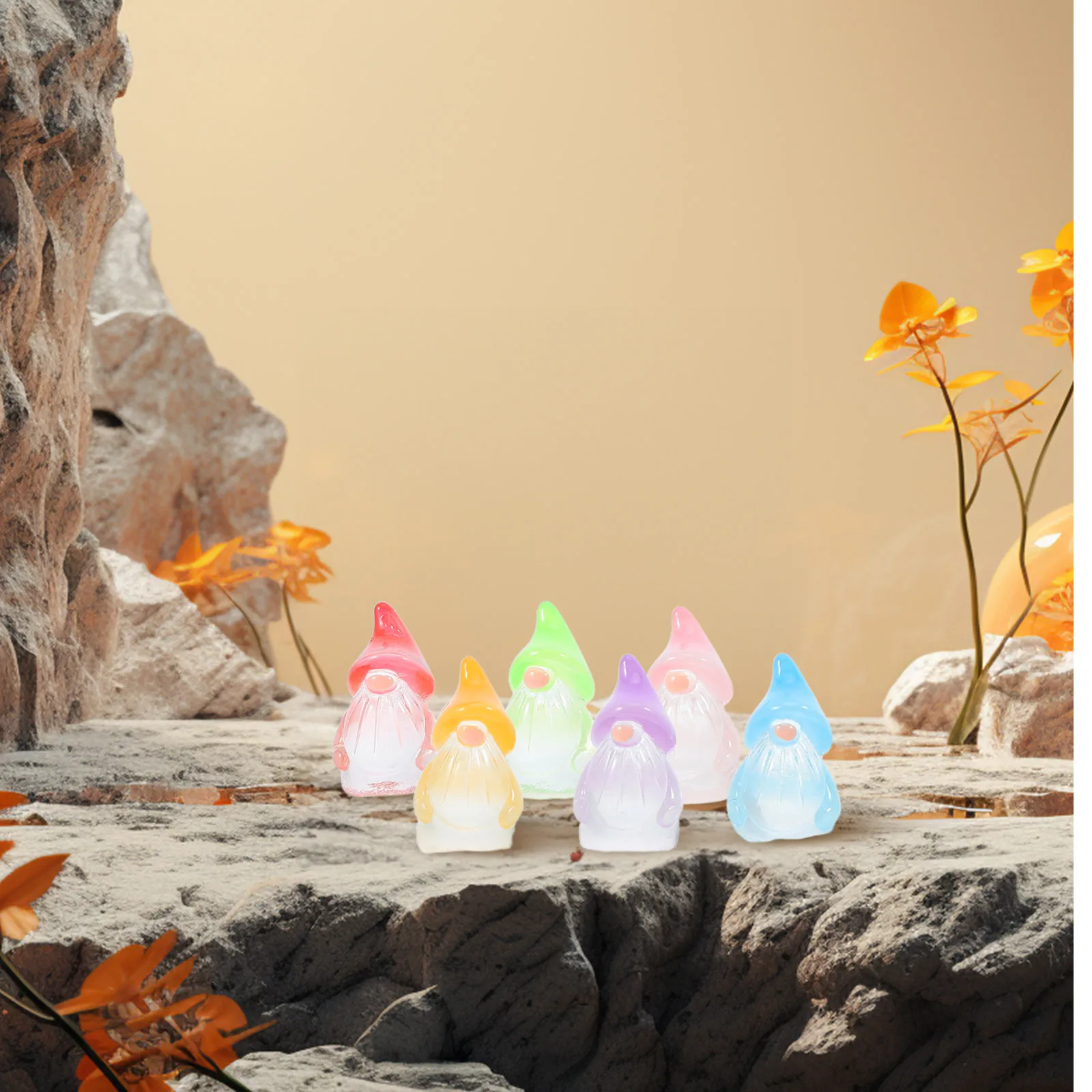 18개 레진 미니 노움 정원 장식품 - 집 마당용 귀여운 작은 피규어 DIY 미니어처 테이블탑 발코니용