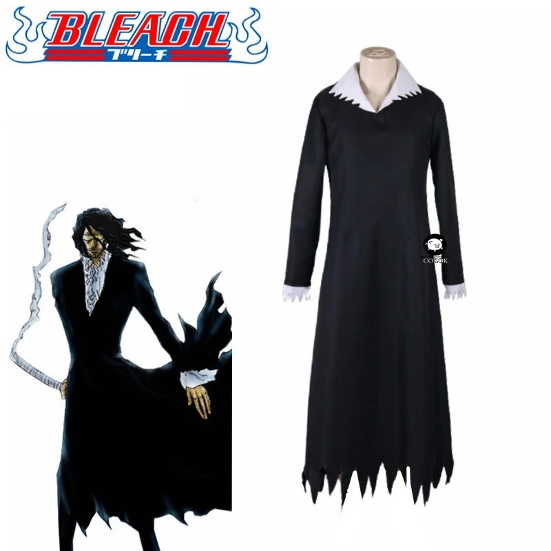 

Anime Zangetsu Black Long Coat Cosplay Costumes Customized Any Size