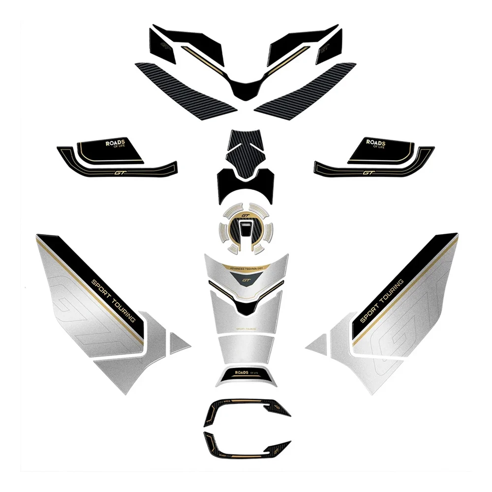 

New Tracer 9GT 3D Tank Pad Sticker Motorcycle Accessories Protection Kit For Tracer 9 GT 2025 Ceramic Ice
