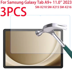 3PCS HD Tempered Glass Screen Protector For Samsung Galaxy Tab А9+ Plus 11 inch 2023 Tablet Protective Film SM-X210 X215 X216