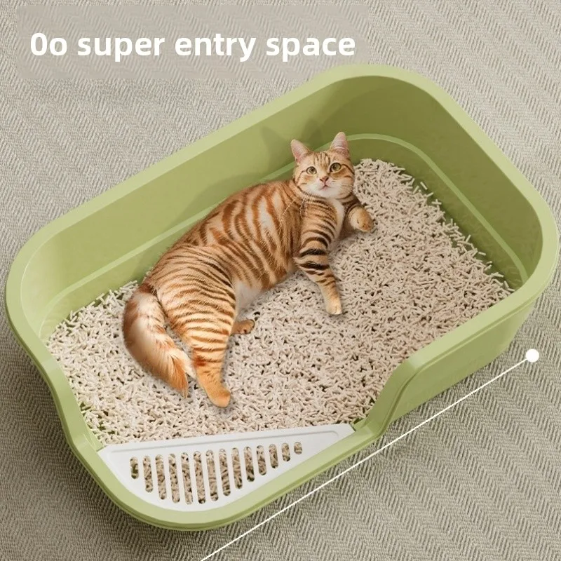 

Маленький туалет для кошек с низкой посадкой, закрытый, портативный, с защитой от разбрызгивания, для котят, с контролем запаха