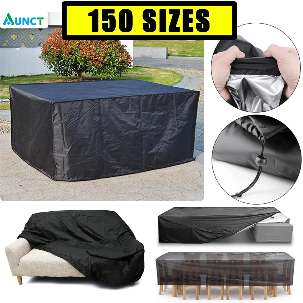 150sizes Oxford Waterproof Furniture Cover For Rattan Table Cube Chair Sofa Dustproof Rain Garden Patio Protective Cover