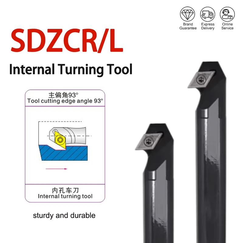 1PCS S10K S12M S16Q S20R S25S SDZCR07 SCLCR11 Metal Turning Tool Holder CNC Lathe Cutter Tool SDZCL Tool DCMT Carbide Insert