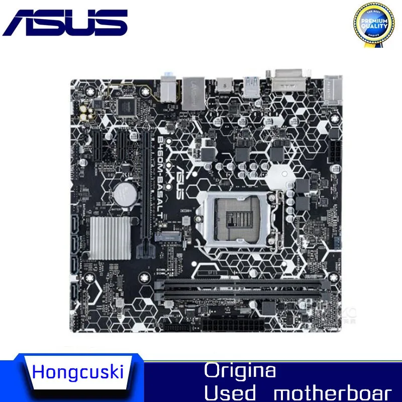 

Used motherboard For Asus B460M-BASALT Original Desktop Intel B460 B460M DDR4 Motherboard LGA 1200 i7/i5/i3 USB3.0 M.2 SATA3