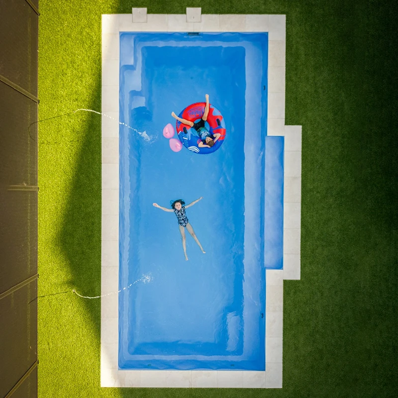 Luxury Backyard Container Pool With Acrylic Window Heating System And Wooden Deck Design