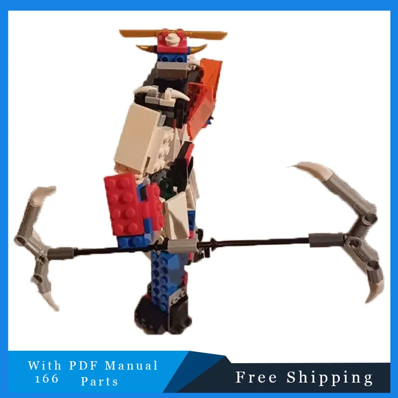 166 PCS MOC Creative Cool Statues Modular Building Blocks Model For Children Education DIY Assembly Display Toys Birthday Gifts