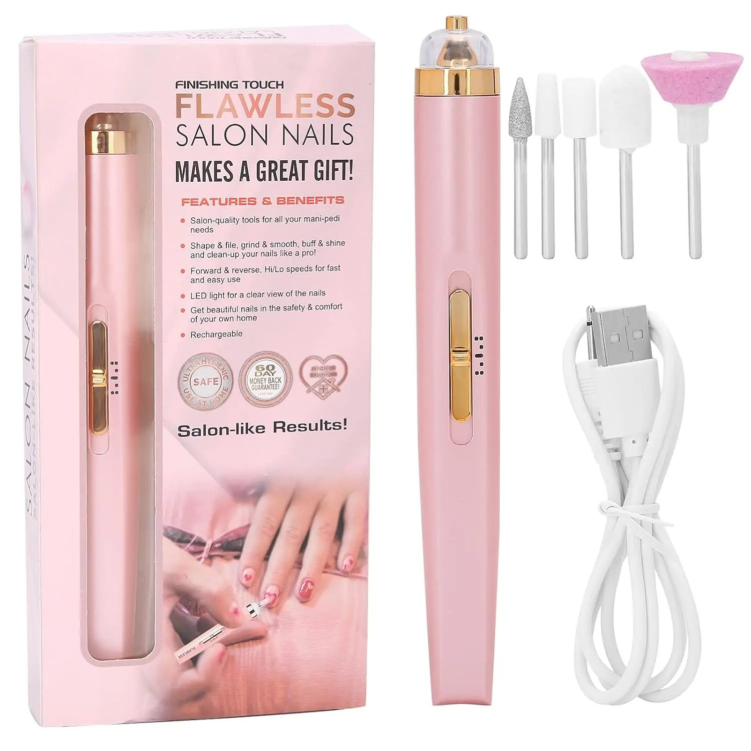 ワンドイング電動ネイルドリルキット充電式コードレスマニキュアキットポータブルネイル研磨機爪のトリミングと角質除去用