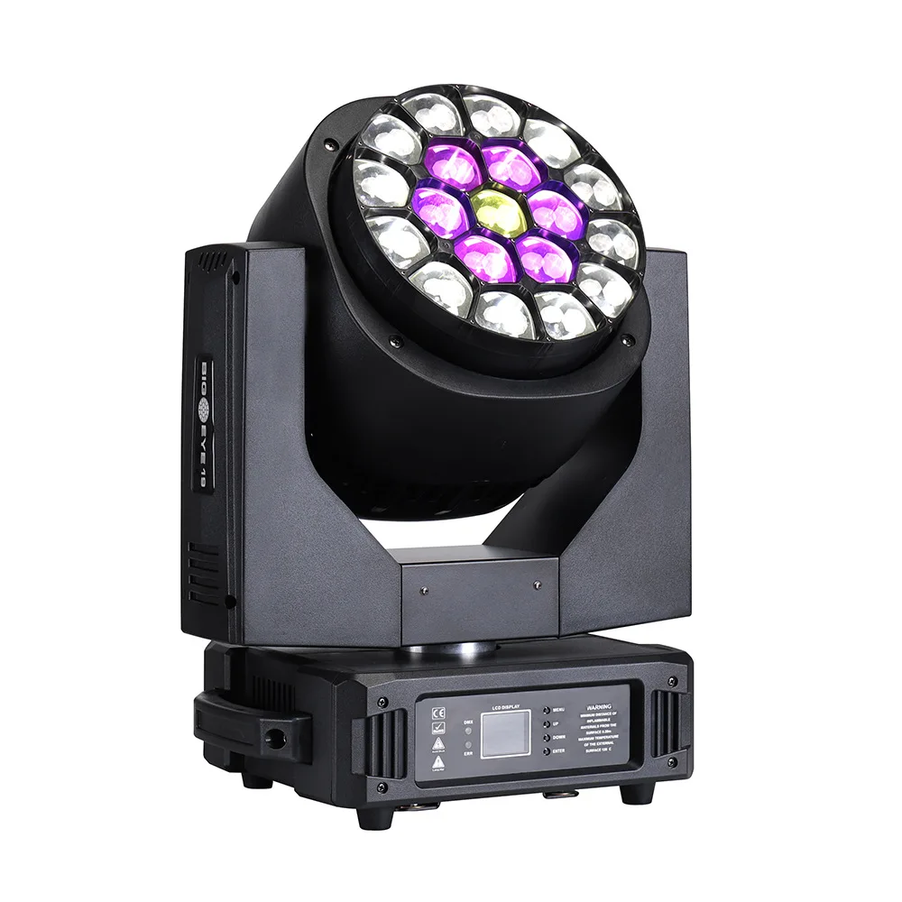 

LED19 15W focusing rotating bee eye shaking head light stage lighting colorful rotating performance wedding shaking head light