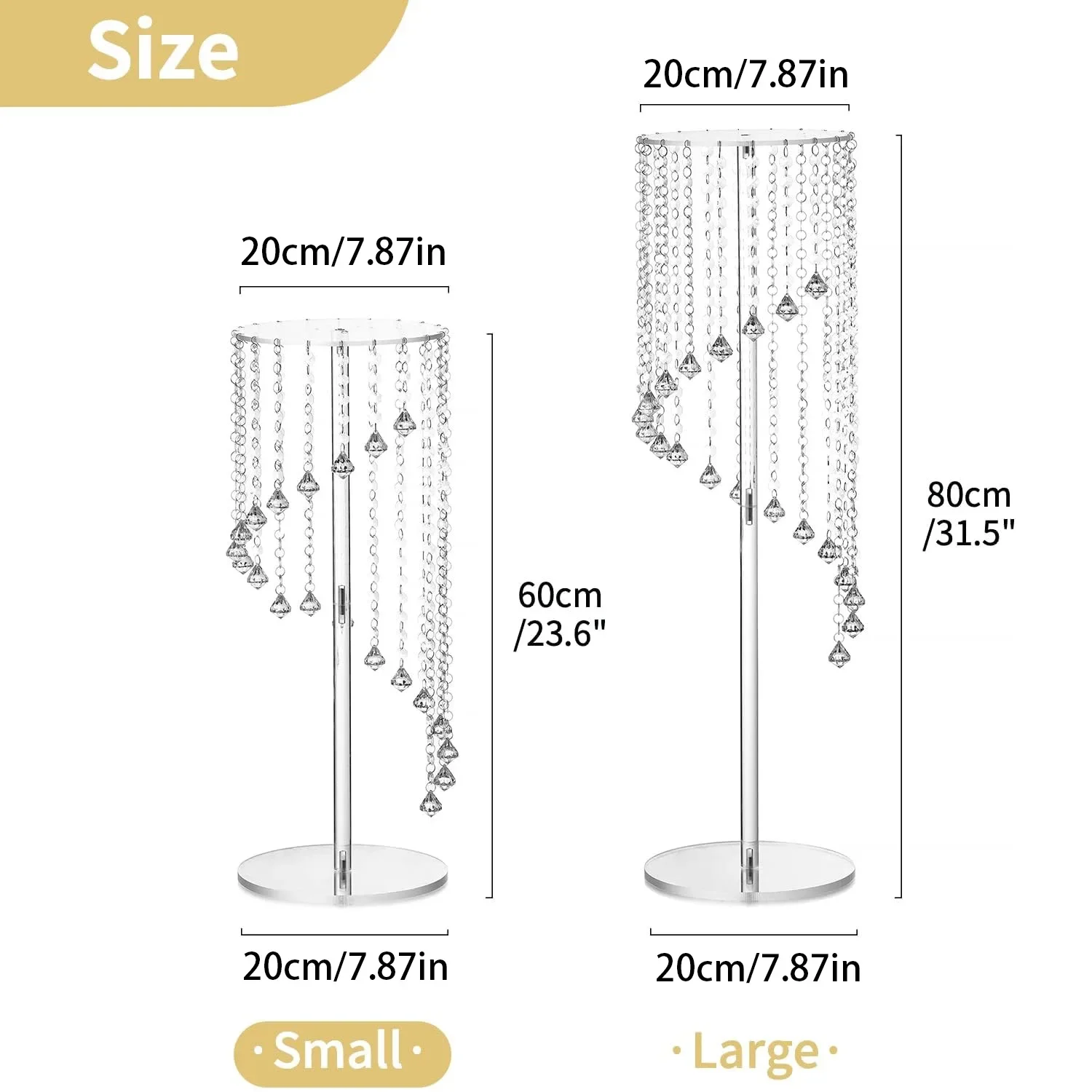 Cross-border hot-selling acrylic transparent vase Ferris wheel flower stand candle holder road guide ornament wedding