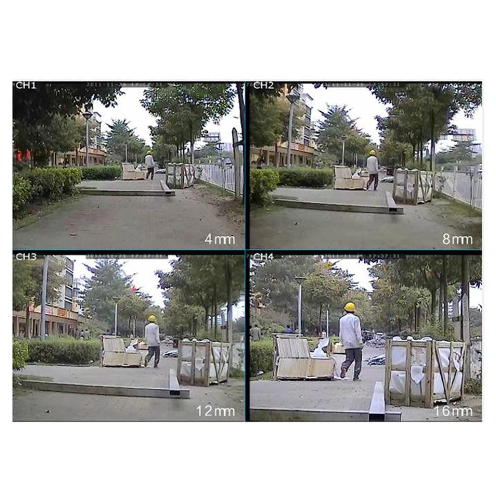 Kamera keamanan 1200TVL 3.6mm 24 LED luar ruangan, kamera keamanan dengan penglihatan malam IR, Monitor kamera CCTV, hitam/putih, Pak 1/2