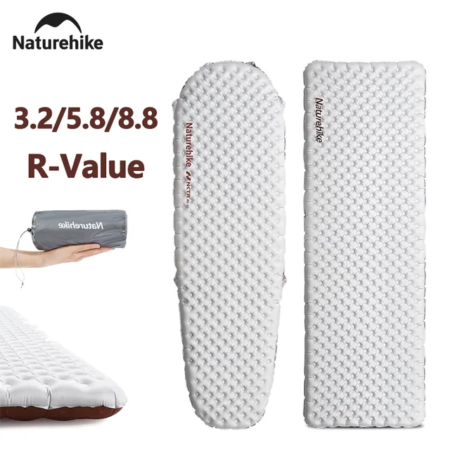 Naturehike nadmuchiwana mata 3.2/5.8/8.8 R wartość Outdoor Ultralight karimata Camping przenośny namiot pojedyncze maty odporne na wilgoć materac samopompujacy materac dmuchany materac turystyczny materac do namiotu