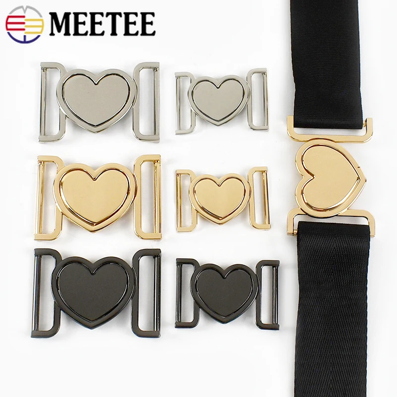 

1-5Pcs 30/40mm Heart-shaped Metal Buckles for Coat Belt Strap Clasp Windbreaker Combination Buttons Garment Sewing Accessories