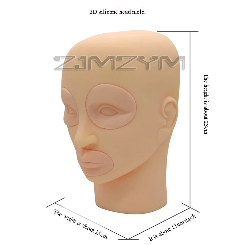 การเย็บปักถักร้อย3D สำหรับหัวแม่พิมพ์ซิลิโคนฝึกฝนฝึกฝนการถอดผิวหนังออกได้ผู้เริ่มฝึกแต่งคิ้วแบบลอยและริมฝีปาก