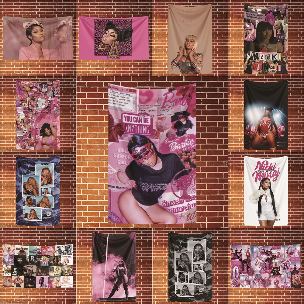nicki minaj Music Flag Banner For Fan Cave Watch Party Tailgate Gathering Indoor Outdoor Backyard Home Festival Ornament Supply