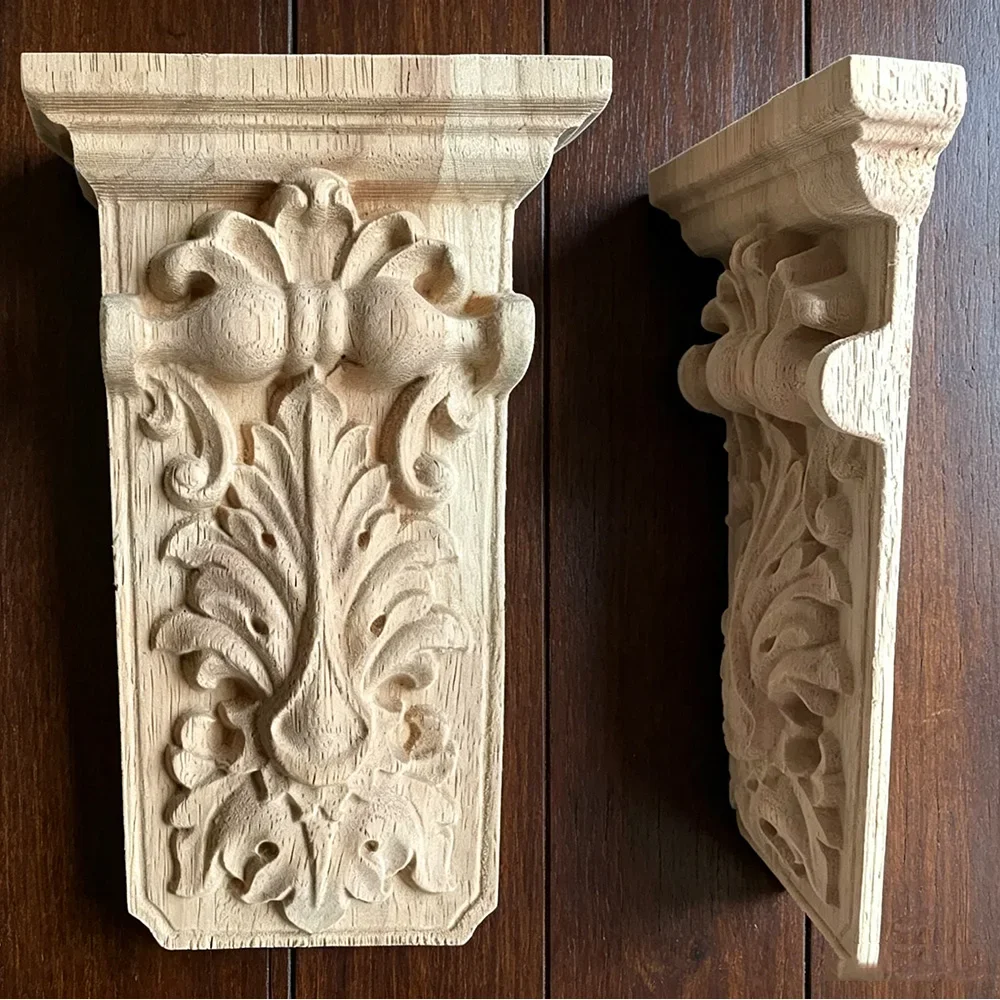 20cm Stigma Wall Pillar Fireplace Vintage Home Decor Maison Accessories Modern Wood Furniture Appliques Miniature Wood Veneer