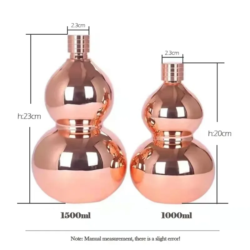 304 Stainless Steel Hip Flask 1L/1.5L Russian Gourd Wine Jug Outdoor Portable Wine Bottle With Funnel Sports Kettle Wine Set