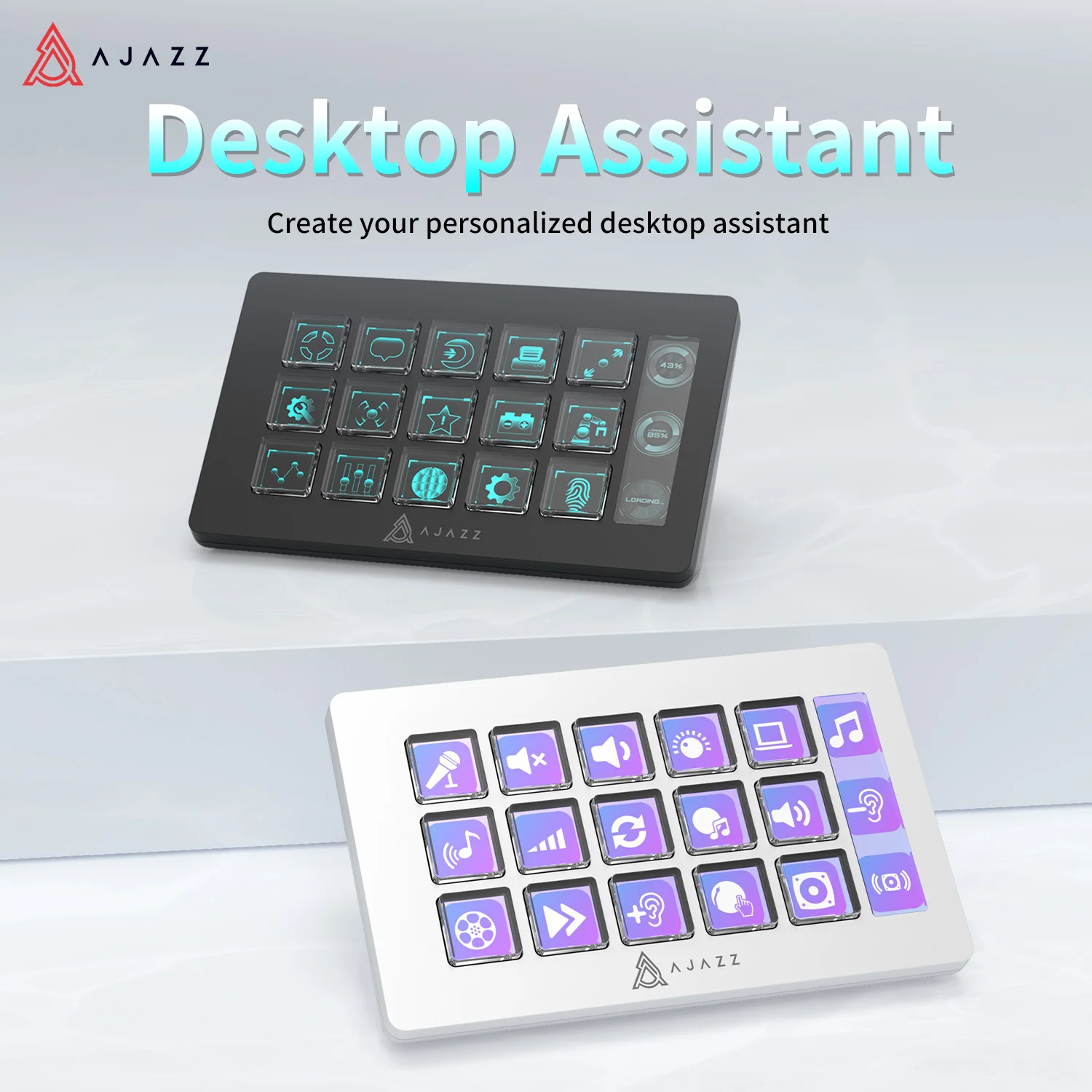Ajazz AKP153E Multifunctioneel bedieningspaneel Desktop Assistant Smart 12-toetsen mini-toetsenbord Geschikt voor meerdere scenario's Kantoor
