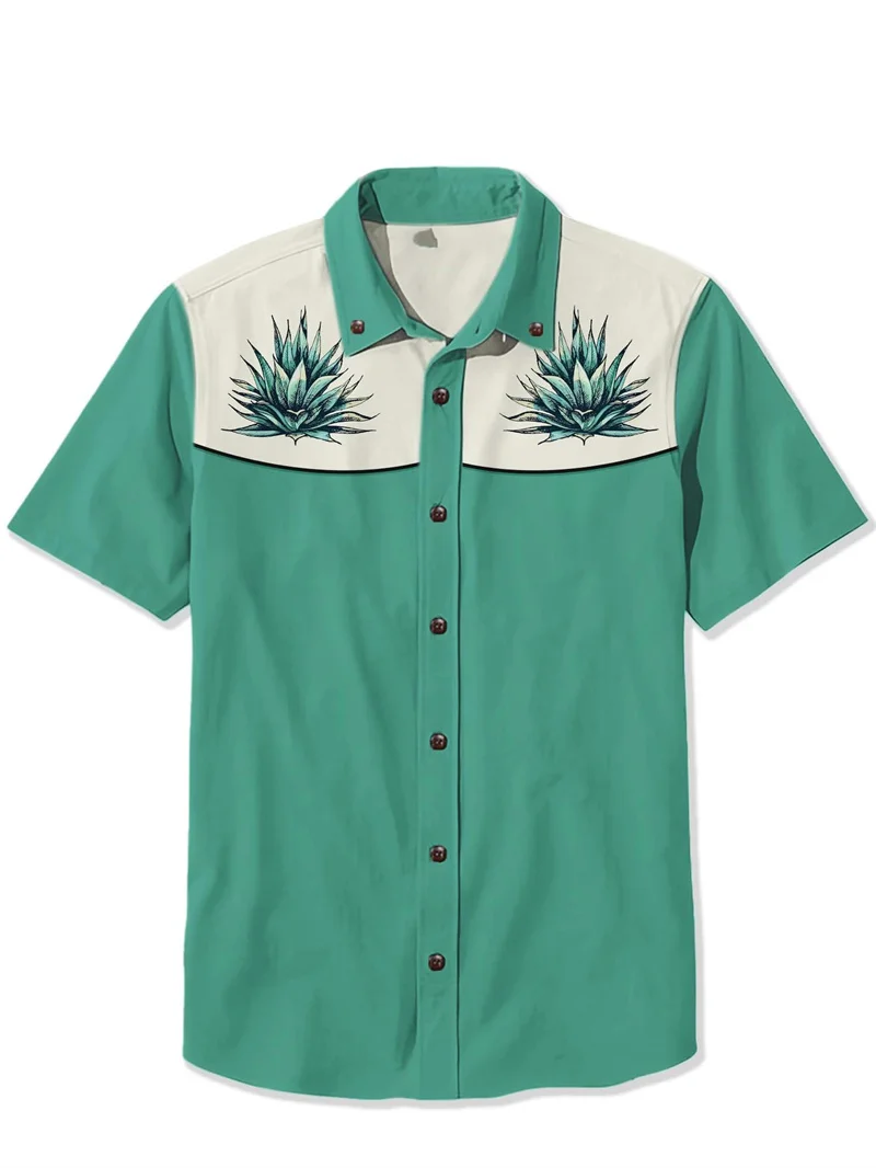 Men's Gathering Pattern Shirt Independence Day Feeling 3D Printed Short Sleeved Shirt Boys' Summer Hawaiian Shirt Camisas Hombre