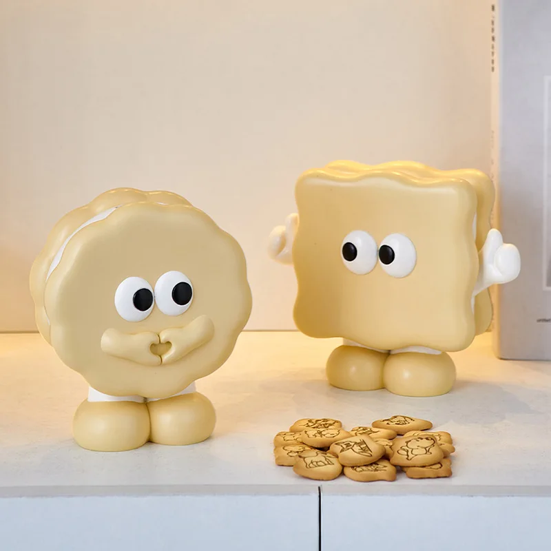 Cute Room Decoration Desktop Storage Ornaments Creative Interesting Cookies Piggy Bank Resin Crafts Collection Brithday Gifts