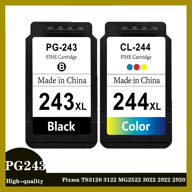 Canonプリンター用インクカートリッジ、pg243、cl244、pg243xl、243xl、cl 244xl、pixma ts3120、3122、mg2522、3022、2922、2920、2520、、tr4522