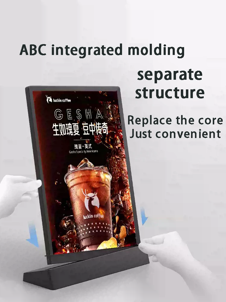 The latest LED lightbox commercial LED lamp logo advertising lighting LED poster menu display A4 customization in 2025