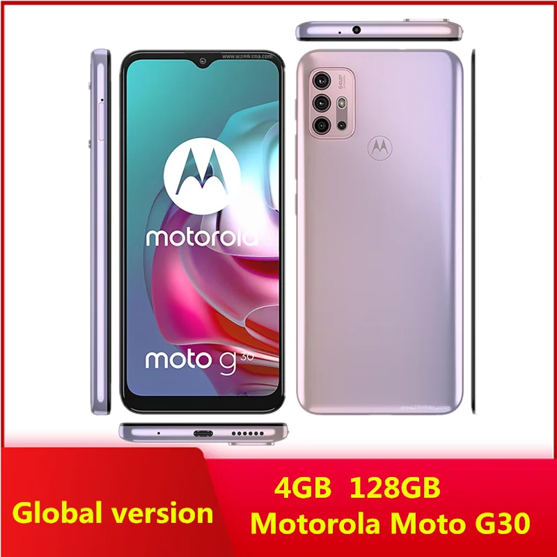 Motorola Moto G30  XT2129 Refurbished Original Unlocked Phone 4GB 128GB 6.5 inches 48MP 4G LTE 5000mAh Cellphone