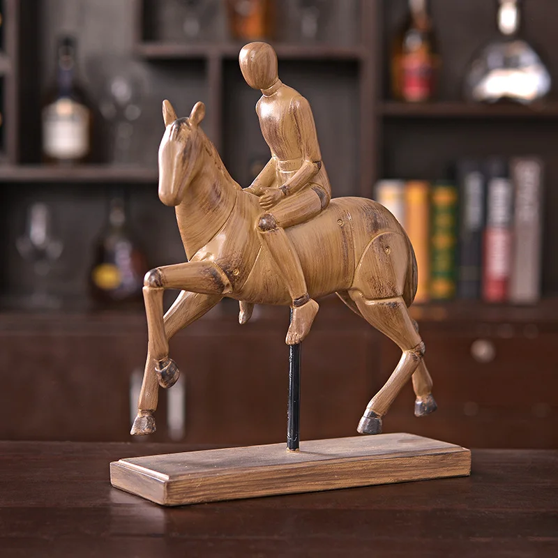 American Country Style Knight Resin Sculptures And Figurines Handicraft Home Decoration Creativity TV Stand Desktop Ornament