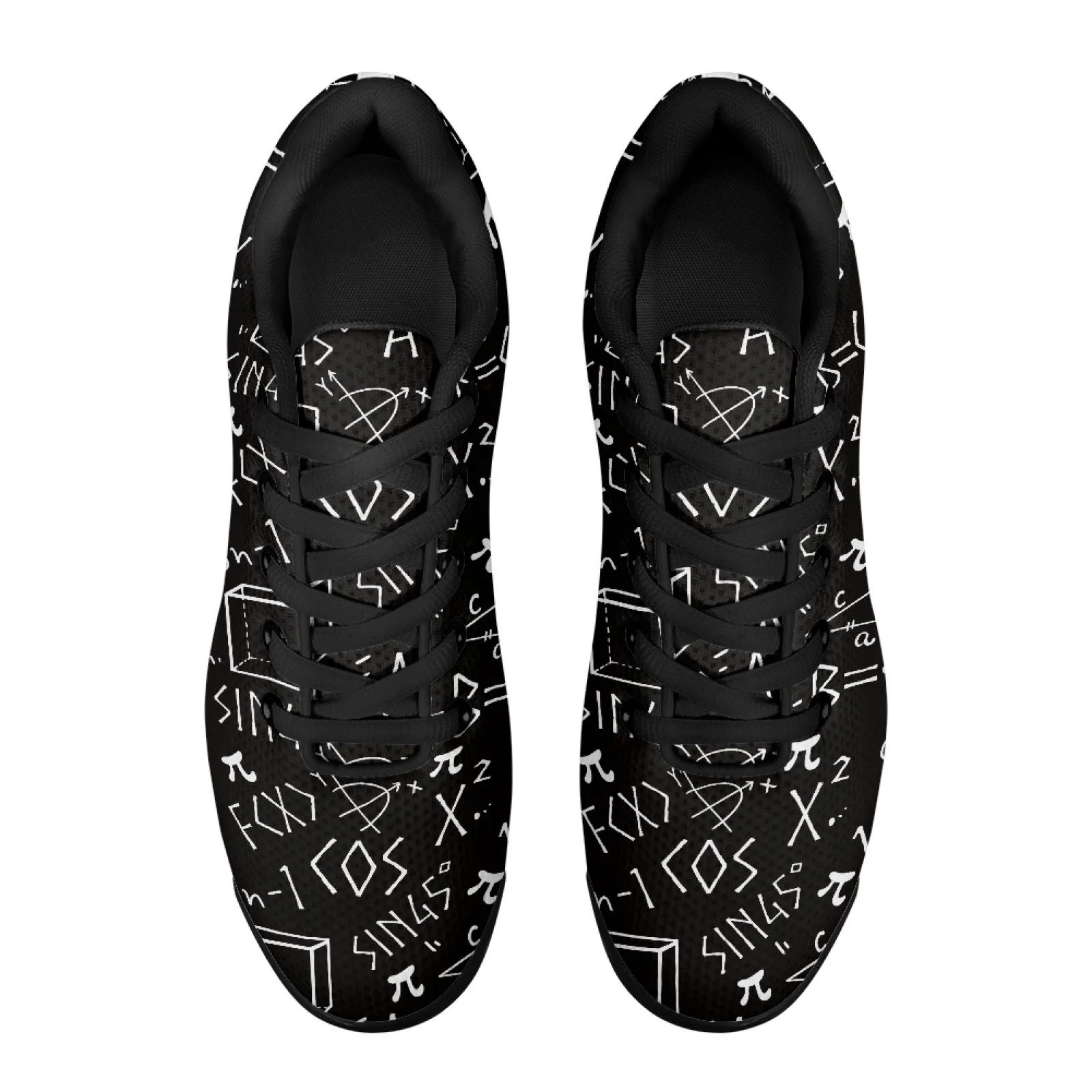PENSTROLL White Math Symbols Comfort Cross Trainers Shoes for Training Mesh Comfort Sneaker Mesh Air Cushion Sneakers