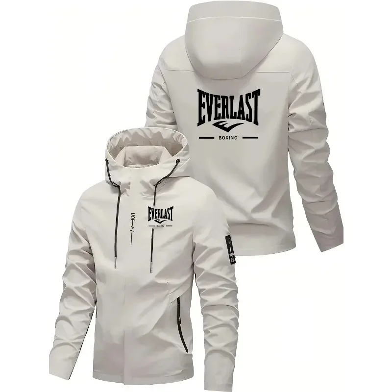 Spring and Autumn Men's Street Leisure Hoodie Fashionable Outdoor Hiking Slow Running Zipper Loose Hoodie