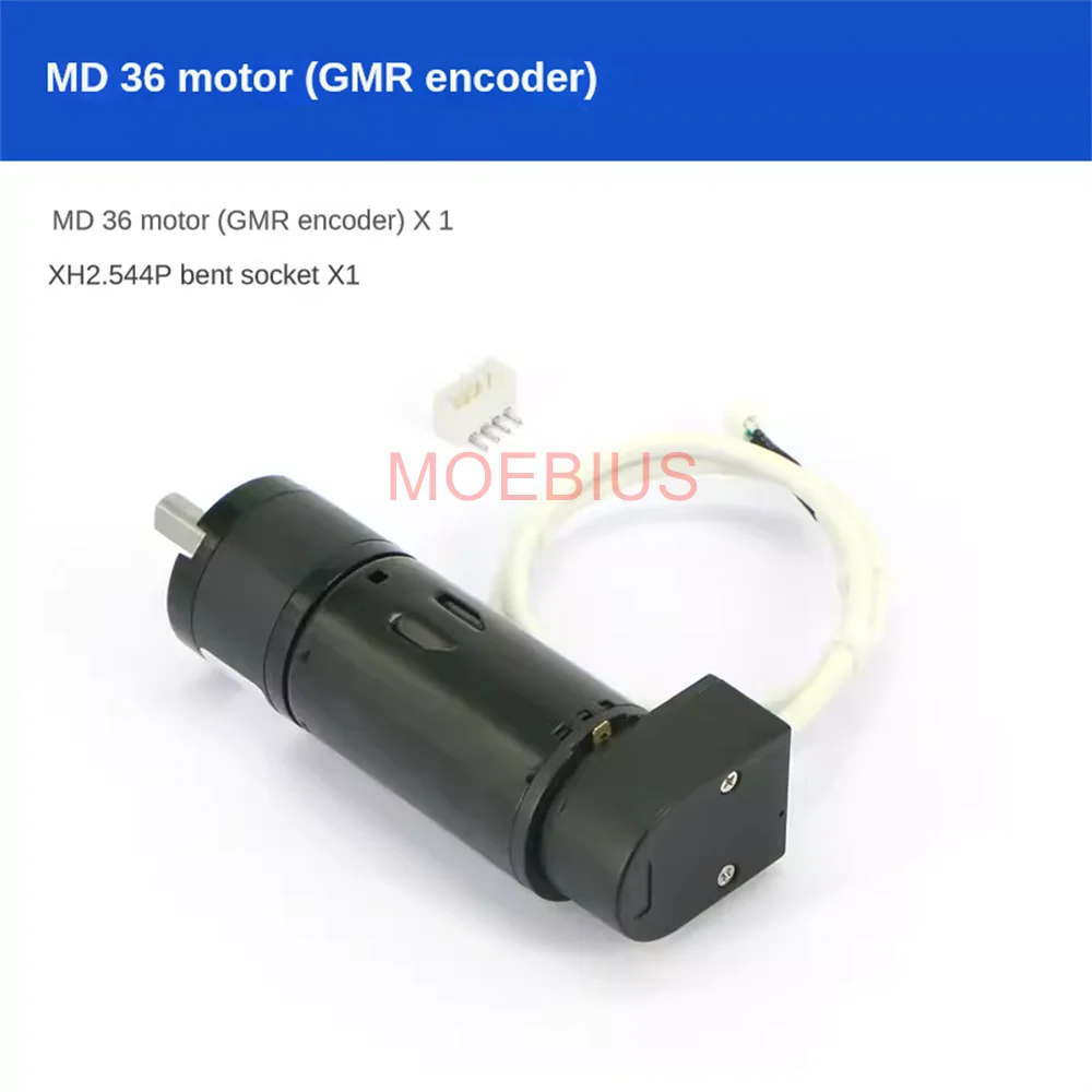 Md36 24V Planetaire Reductiemotor 35W Optionele Hal En Hoge Precisie Gmr Encoder Low-Speed Jitter Vrij