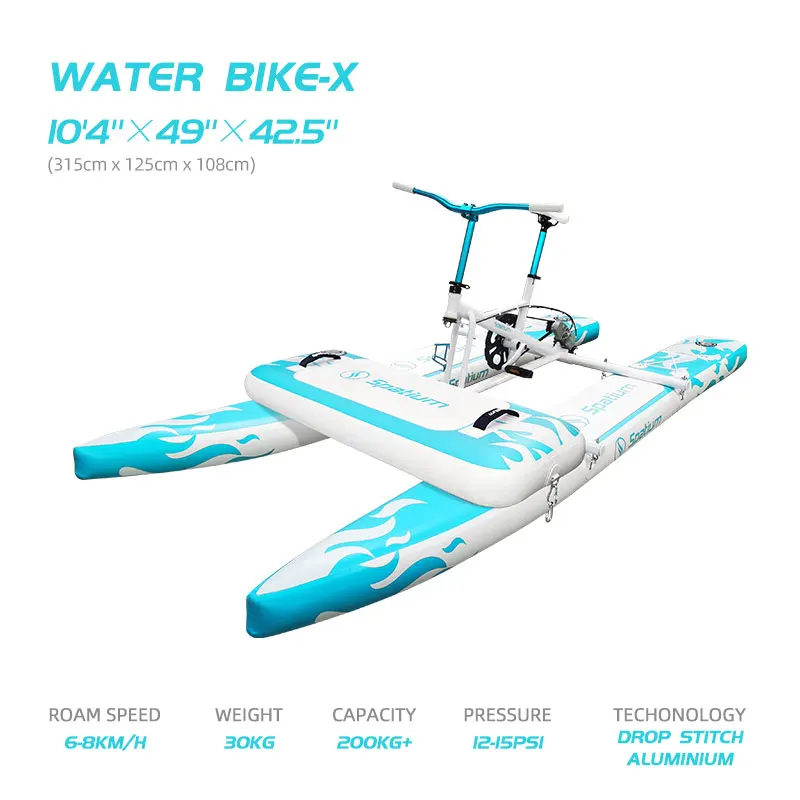 Spatium 2024 New arrival inflatable floating water bike pedal boats for sale