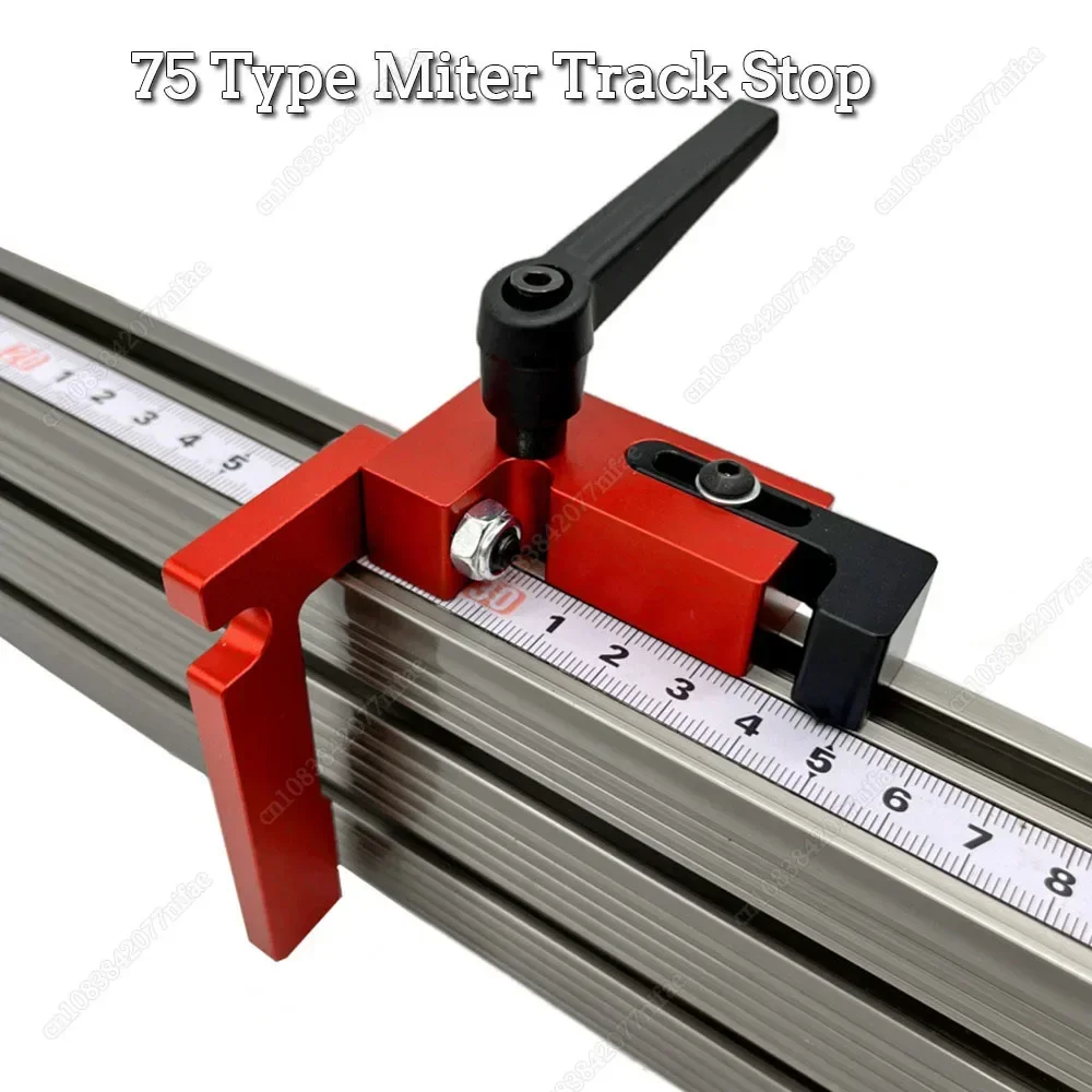 1Pc Aluminum Profile Router Fence - Multi T-Track Table Saw Fence Woodworking T-Slot Miter Track Connector and Fence Stopper