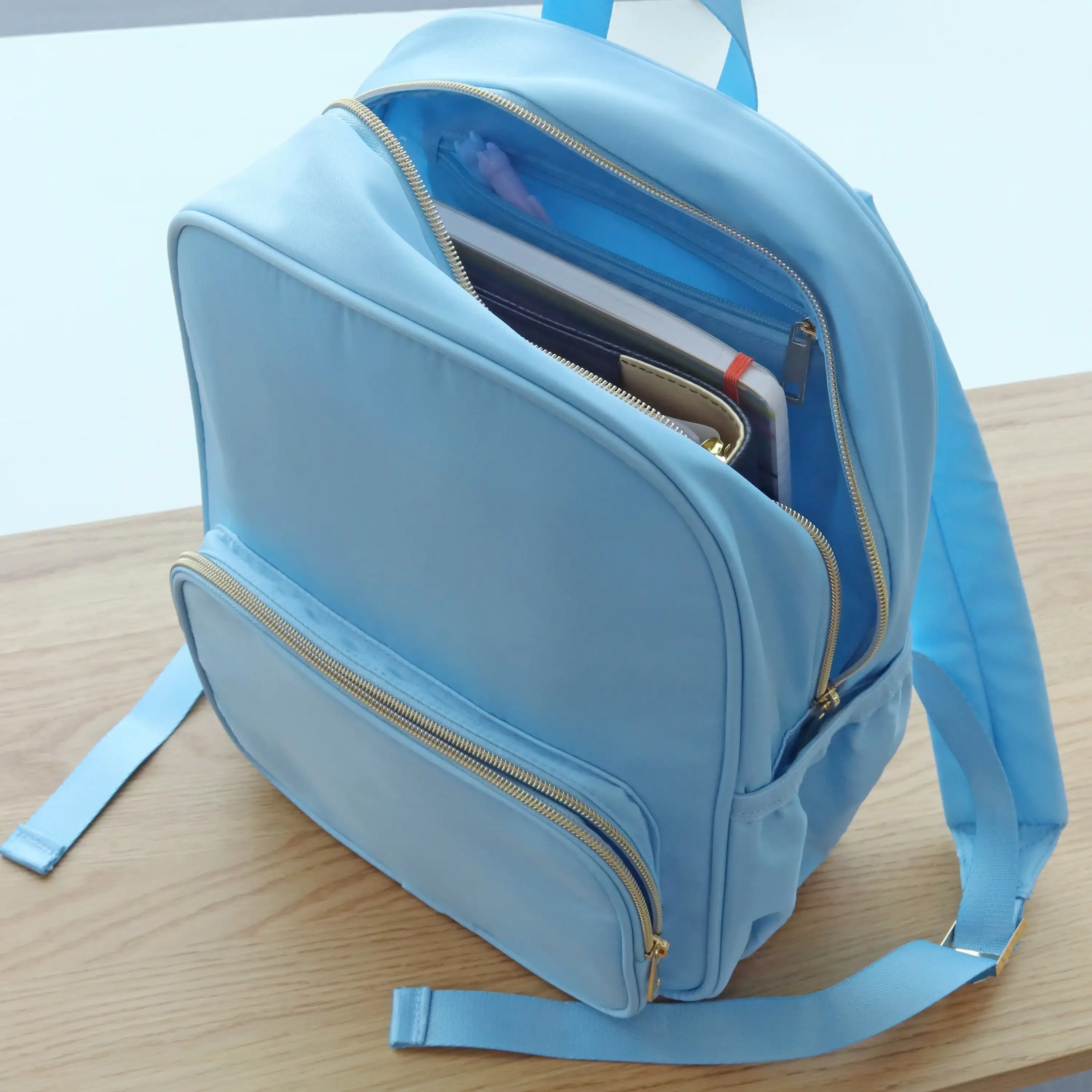 Нейлоновый рюкзак, настраиваемая дорожная сумка для книг для поделок, школы и повседневного использования, синий